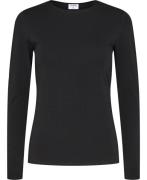 Filippa K Cotton Stretch Long Sleeve Kvinde Black Toppe Str L - hos Ma...