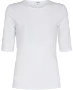 Filippa K Cotton Stretch Elbow Sleeve Kvinde White Toppe Str L - Bomul...