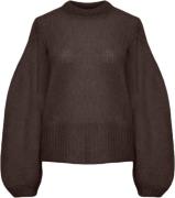 YAS Yaslambu Oneck LS Knit Pullover Kvinde Hot Fudge Sweaters Str L - ...