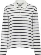 ONLY Onlsira L/S Polo JRS Kvinde Night Sky/cd Stripes Toppe Regular Fi...