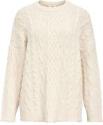 Object Objdallas Milo LS Pullover E AW FAI Kvinde White Sand Toppe Str...