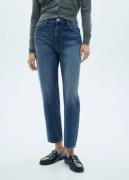 MANGO Mom2000 Highrise Jeans Kvinde Open Blue Straight Jeans Str 34 - ...