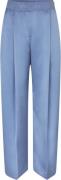 Stine Goya Wide Leg Long Pants, 2261 Satin Kvinde Infinity Blue Bukser...