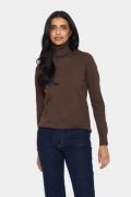 Saint Tropez J2046, Milasz Rollneck Pullover Kvinde Dark Oak Melange S...