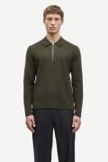 Samsøe Samsøe Guna Half zip 10490 Mand Forest Night Sweaters Str L - h...