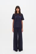 InWear Gincetteiw Pant Kvinde Marine Blue Bukser Med Brede Ben Str L -...