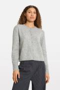 Envii Enada LS Cardigan 7216 Kvinde Light Grey Mel Sweaters Str L - ho...