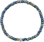 Nialaya Wristband With Blue Lapis Japanese Miyuki Beads M - Armbånd St...