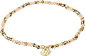 Pilgrim Indie Bracelet Brown mix, Goldplated one size - Perlearmbånd L...