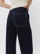 Sofie Schnoor Trousers Kvinde Navy Bukser Med Brede Ben Str 40 - Bomul...