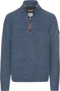 Camel Active Troyer 1/1arm Mand Denim Blue Sweaters Str L - Uld hos Ma...