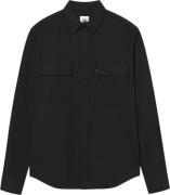 Wood Wood Wwaxl Herringbone Shirt Mand Black Langærmede Skjorter Str L...