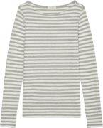 Marc O’Polo Tshirt, Long Sleeve, Boat Neck, st Kvinde Multi/ Soft Ston...