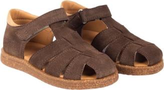 ANGULUS Sandal med Justerbar Velcrolukning 1780/2740 Dark Taupe/camel ...