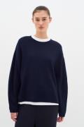 InWear Kayllaiw Pullover Kvinde Marine Blue Sweaters Str S - hos Magas...