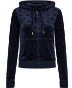 Juicy Couture Monogram Madison Hoodie Kvinde Night Sky Hættetrøjer Str...