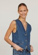 SisterS Point Oneave Kvinde Mid Blue Wash Veste Str L - hos Magasin