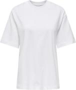 ONLY Onlmanhattan S/S Oversize TOP JRS Kvinde Bright White Kortærmede ...