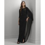 Lauren Ralph Lauren Silky GGT 154gown W/ Combo Kvinde Sort Maxi Kjoler...