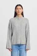 ICHI Ihmylle LS5 Kvinde Light Grey Melange Sweaters Loose Fit Str L - ...