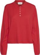 Vero Moda Vmlenny LS Polo Shirt VMA Kvinde Racing Red Sweaters Regular...