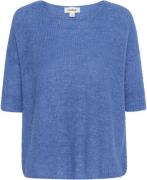 Soaked in Luxury Sltuesday Jumper Kvinde Palace Blue Kortærmet Strik C...