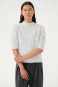 Karen by Simonsen Kbroma Pullover Kvinde Pearl Blue Kortærmet Strik St...