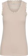 Cream Vanessa top Kvinde Spring Powder Melange Toppe Str L - hos Magas...