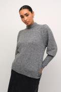 Kaffe Kaamelia Knit Pullover Kvinde Grey Melange Sweaters Str L - hos ...