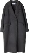 Stylein Tuva Wool Coat Kvinde Dark Grey Overgangsjakker Str L - hos Ma...