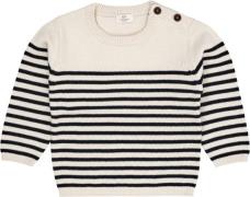 Copenhagen Colors Knitted Striped Sailor Jumper Str 128 - Cream/navy S...