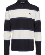 Fred Perry M8519 Mand Ecru Langærmede Poloer Str L - Bomuld hos Magasi...