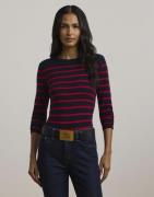 Lauren Ralph Lauren Cotton Modalls Sweater Kvinde Lauren Navy/festive ...