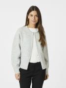 Neo Noir Lilly Pearl Knit Cardigan Kvinde Light Grey Melange Sweaters ...