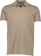 Lindbergh Stretch Polo Shirt S/S Mand Sand Kortærmede Poloer Slim Fit ...