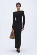 REMAIN Long Sleeve Maxi Dress Kvinde Black Maxi Kjoler Str 40 - hos Ma...