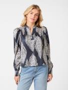 Neo Noir Rosslyn Paisley Drop Blouse Kvinde Navy Langærmede Bluser Str...