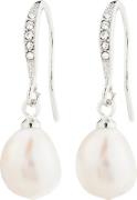 Pilgrim Jasmin Pearl Earrings Silverplated one size - Ørehænger hos Ma...