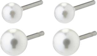 Pilgrim Damaris Pearl Earrings 2in-1 set one size - Ørestikker hos Mag...