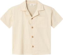 Lil' Atelier Nmmhoman SS Loose Shirt LIL Str 122/128 - Bleached Sand L...