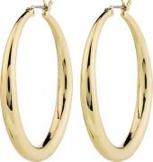 Pilgrim Jorun Large Hoop Earrings Goldplated one size - Creoler hos Ma...