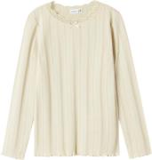 Name It Nkffreda LS Slim TOP Str 116 - Summer Sand Bluser hos Magasin