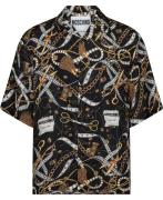 Moschino Shirt Mand Fantasy Print Black 555 Langærmede Skjorter Str 40...