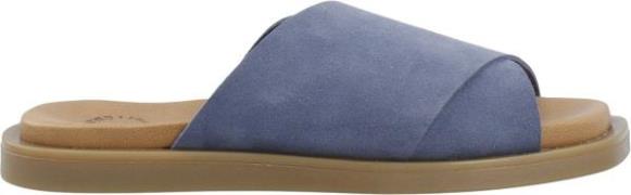 Cashott Casheidi Slide Suede Kvinde Blue Shadow Flade Sandaler Str 40 ...