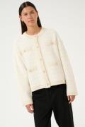 Karen by Simonsen Kbtot Cardigan Kvinde Egret Cardigans Str L - hos Ma...