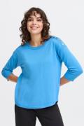 Fransa Zubasic 114 Pullover Kvinde Azure Blue Sweaters Str L - hos Mag...