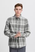 Casual Friday Cfanton LS Checked Shirt Mand Pewter Mix Langærmede Skjo...