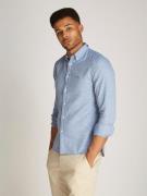 Tommy Hilfiger Brushed Linen Solid SF Shirt Mand Shirt Blue Langærmede...