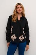 Cream Cripilo Blouse Kvinde Oriental Black Offwhite Langærmede Bluser ...