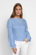 Cream Crhenva Blouse Kvinde Placid Blue Langærmede Bluser Str 40 - hos...